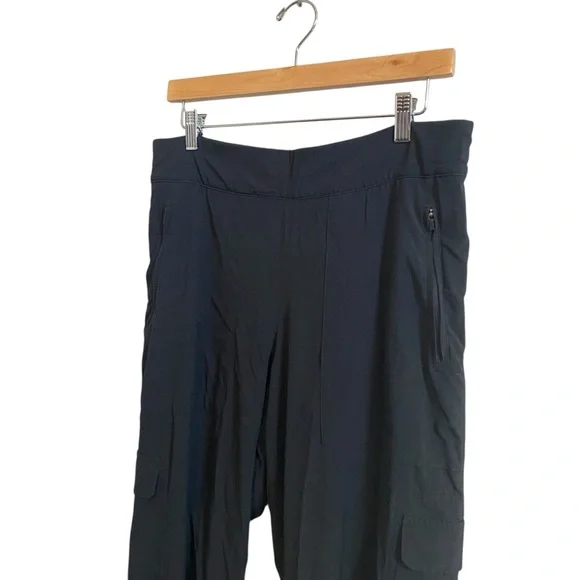 Athleta Black Cozy Athleisure High Rise Chelsea Cargo Lined Pant Size 12 - Picture 4 of 8